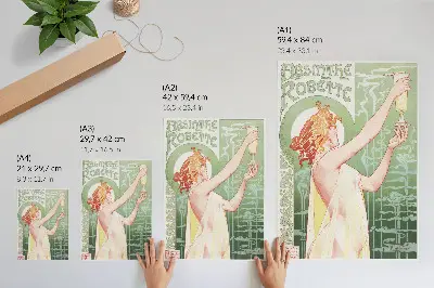 Dekoratyvinis plakatas „Absinthe Robette“ chromolitografija pagal Privat Livemont (1896 m.)