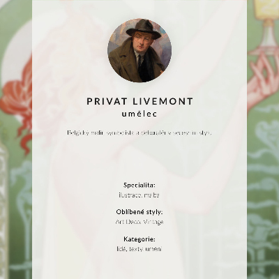Dekoratyvinis plakatas Absinthe Robette chromolitografija „Privat Livemont“ (1896 m.)