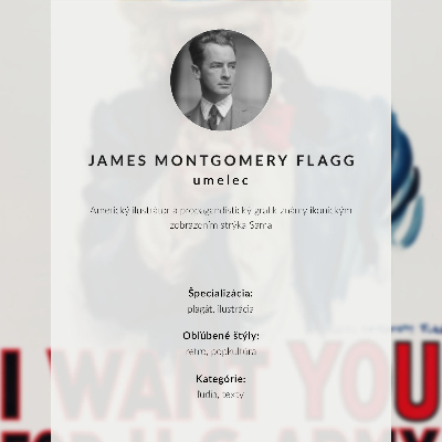 Plakatas Ieškomas plakatas Amerikos kareiviams, estetiška Jameso Montgomery Flaggo litografija