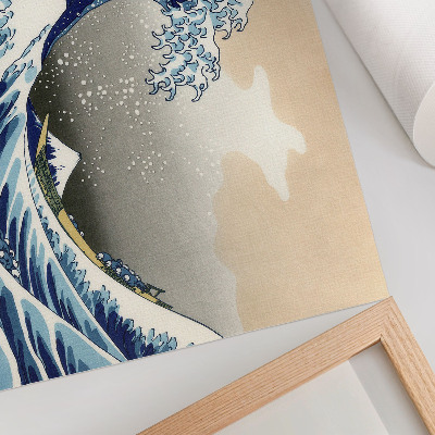 Plakatas Didžioji Kanagavos banga (1760–1849), Hokusai – japoniškas ukijo-e medžio graviūra