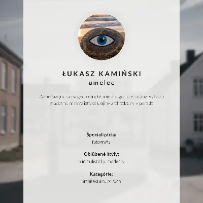 Spauda ant drobės minimalistinis architektūrinis vaizdas su žmogumi ant laiptų