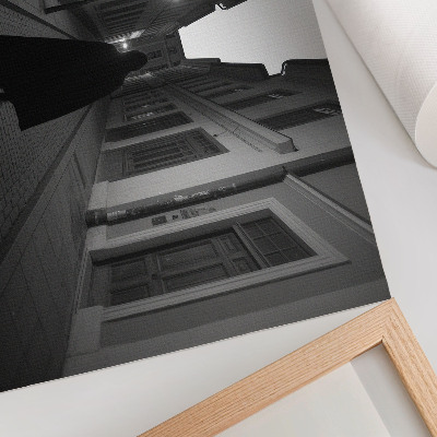 Plakatas ant drobės Tamsi gatvė, paslaptinga figūra, nostalgiška atmosfera