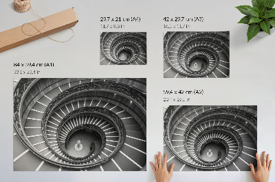 Spauda ant drobės Spiralinių laiptų architektūros elegancija