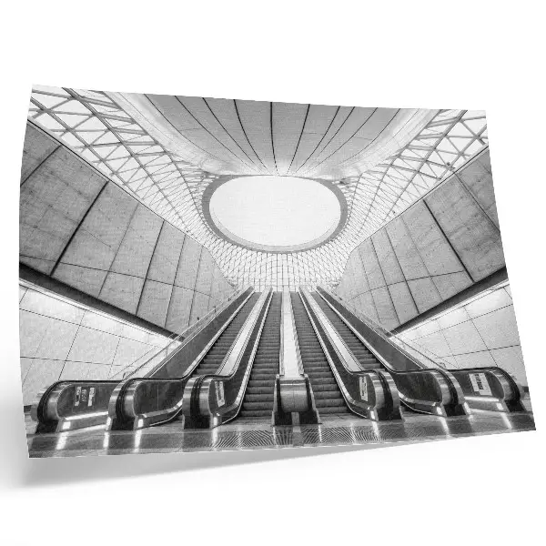 Plakatas ant drobės minimalistinis futuristinės architektūros interjero paveikslas