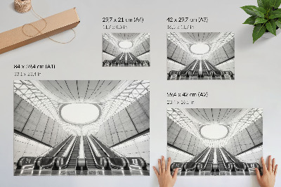 Plakatas ant drobės Minimalistinis interjero futuristinis architektūros