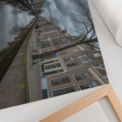 Plakatas Kanalas, švelni architektūra, atmosferinis dangus