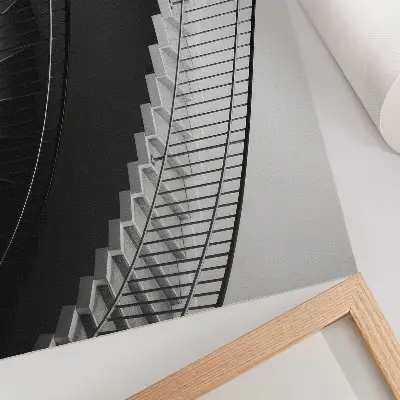 Spauda ant drobės juodai balta elegancija su moderniomis formomis