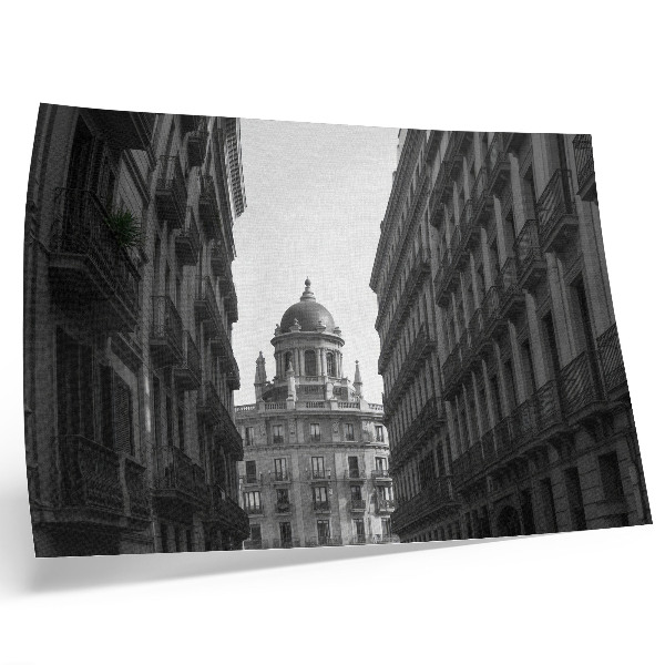Plakatas ant drobės Simetriški istorinės miesto architektūros fasadai