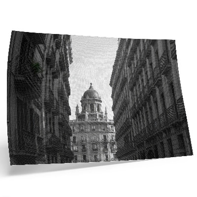 Plakatas ant drobės Simetriški istorinės miesto architektūros fasadai