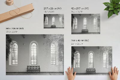 Plakatas ant drobės Minimalistinis interjeras su langais ir augalais