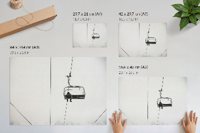 Plakatas Minimalizmas, vienatvė, ramybė, žiemos peizažas