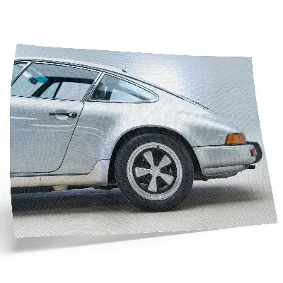 Plakatas klasikinis sportinis elegantiško ir prašmatnaus stiliaus automobilis