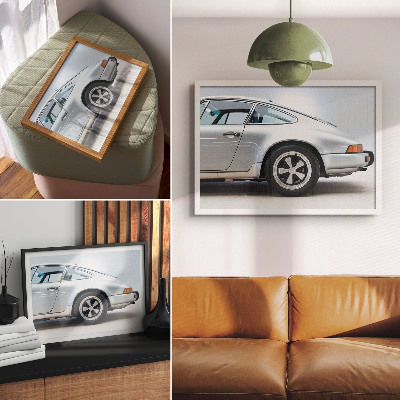 Plakatas Klasikinis sportinis automobilis elegantiškas stilius prašmatnus