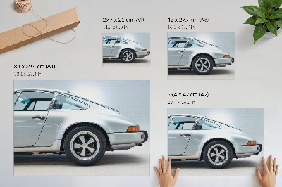Plakatas Klasikinis sportinis automobilis elegantiškas stilius prašmatnus