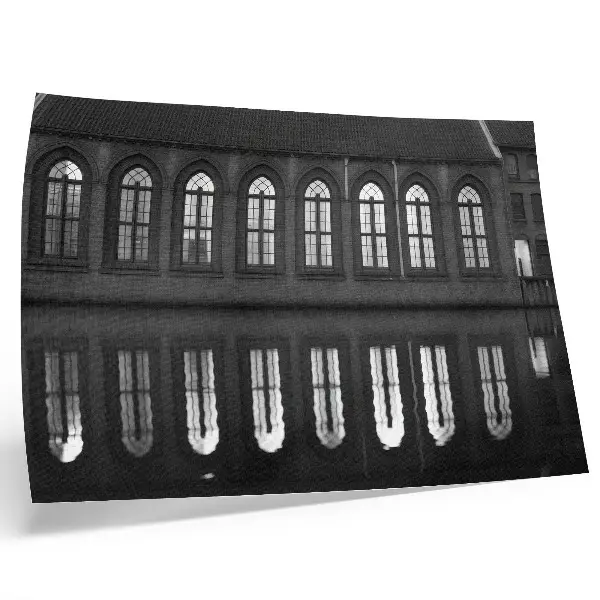 Plakatas ant drobės simetrija, atspindys, architektūrinė elegancija ir harmonija