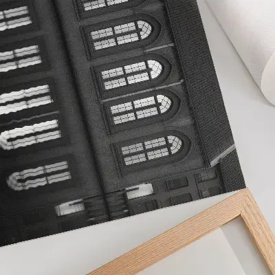 Plakatas ant drobės simetrija, atspindys, architektūrinė elegancija ir harmonija