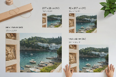 Plakatas ant drobės Valčių įlanka Viduržemio jūros kalvose