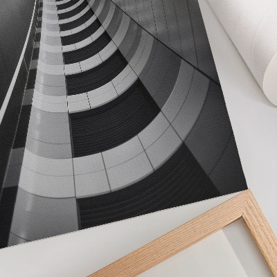 Plakatas ant drobės Modernus geometrinis erdvinis tunelis