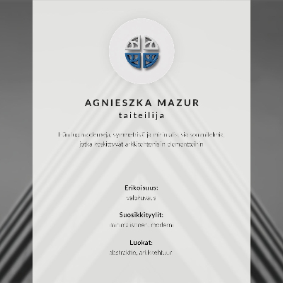 Spauda ant drobės Simetrija, linijos, monochromatizmas, dinamiška kompozicija