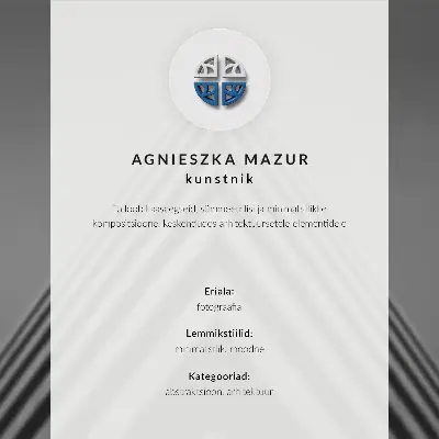Spauda ant drobės simetrija, linijos, monochromatizmas ir dinamiška kompozicija