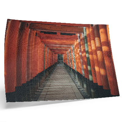 Plakatas ant drobės Oranžinių tunelių kolonų simetrijos gylis