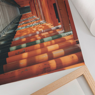 Plakatas ant drobės Oranžinių tunelių kolonų simetrijos gylis