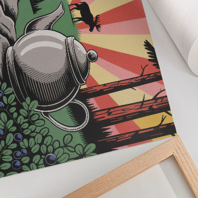 Plakatas ant drobės Dinamiškas ir detalus miško peizažas