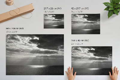 Plakatas Dinamiškas dangus virš ramaus vandenyno