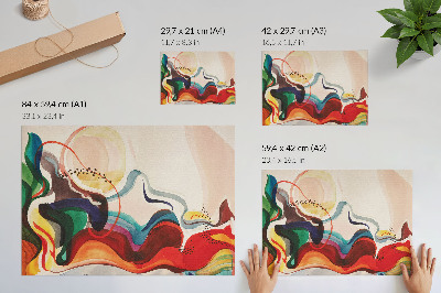 Plakatas ant drobės Dinamiškos spalvų bangos persipina viena su kita