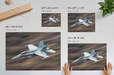 Plakatas Šiuolaikinis naikintuvas skrydžio metu