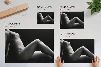 Plakatas Juodai balta estetika su harmoninga kompozicija