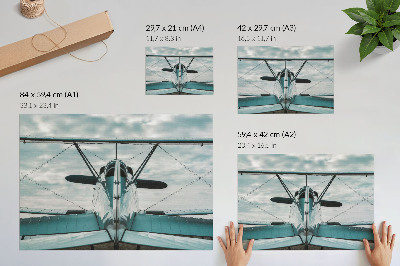 Plakatas Biplano priekinis vaizdas, industrinė elegancija