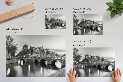 Plakatas ant drobės Elegantiški tiltai, klasikinė architektūra, kanalai