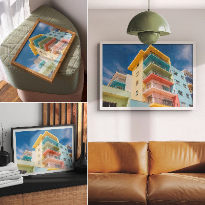 Plakatas Spalvų energija šiuolaikinėje architektūroje