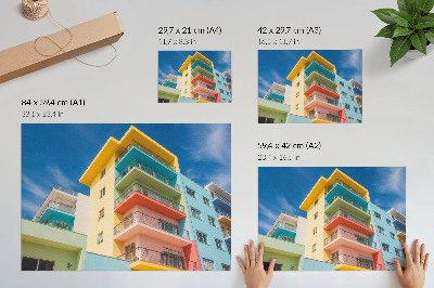 Plakatas Spalvų energija šiuolaikinėje architektūroje