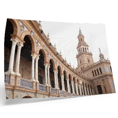 Spauda ant drobės turtingos architektūros marmurinės kolonos klasikinio stiliaus paveikslas