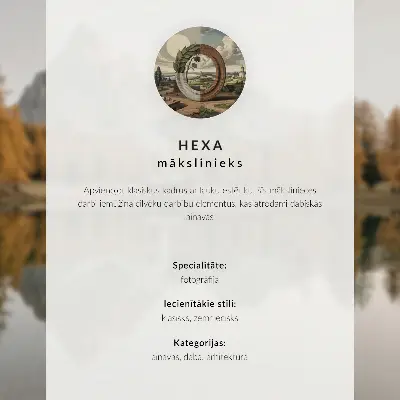 Plakatas kalnų kelio su paslaptingu rūku vaizdas