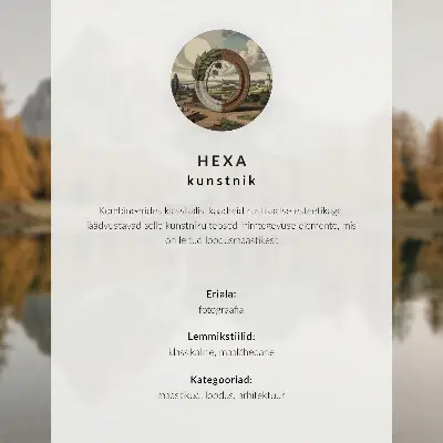 Plakatas kalnų kelio su paslaptingu rūku vaizdas