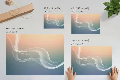 Plakatas pastelinės bangos, subtili elegancija ir harmonija