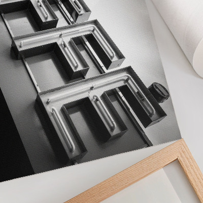 Plakatas Neoninis minimalistinis miesto stiliaus rėmelis