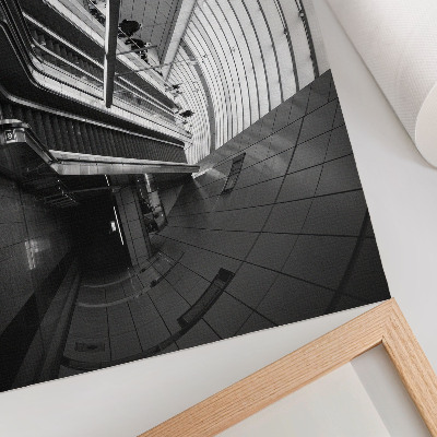 Plakatas ant drobės Šiuolaikinės architektūros interjero eskalatorius