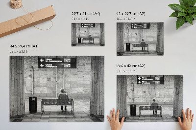 Plakatas ant drobės Minimalistinė miesto erdvė pilka modernybė