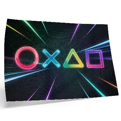 Plakatas neoninės geometrinės figūros