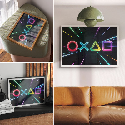 Plakatas Neoninės geometrinės figūros juda