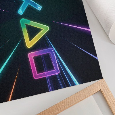 Plakatas Neoninės geometrinės figūros juda
