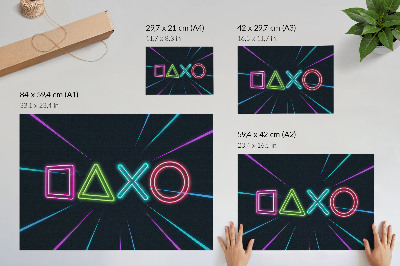 Spauda ant drobės Neoninės formos, dinamiškos spalvos, futuristinis