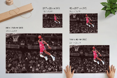 Plakatas ant drobės Sporto dinamikos kontrastingų spalvų iliustracija