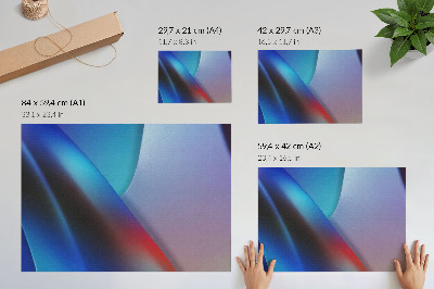 Plakatas Giliai mėlyni ir violetiniai tonai neryškūs perėjimai
