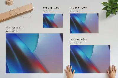 Plakatas gilių mėlynų ir violetinių tonų neryškūs perėjimai