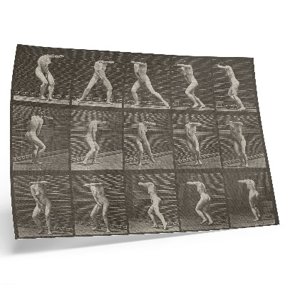 Plakatas 73 lentelė. Nustebęs apsisukimas ir bėgimas (1887 m.), Eadweard Muybridge